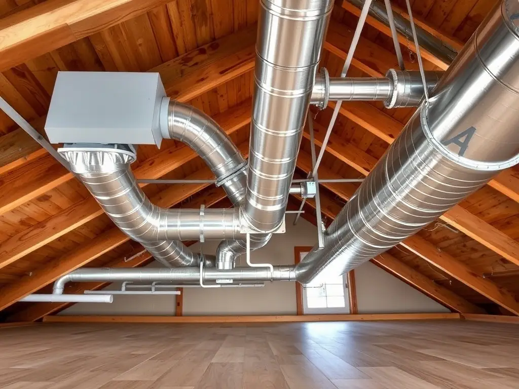 A detailed image showcasing a modern home with highlighted HVAC system, indicating comprehensive coverage by SafeNet Warranty. The image should convey reliability and protection.